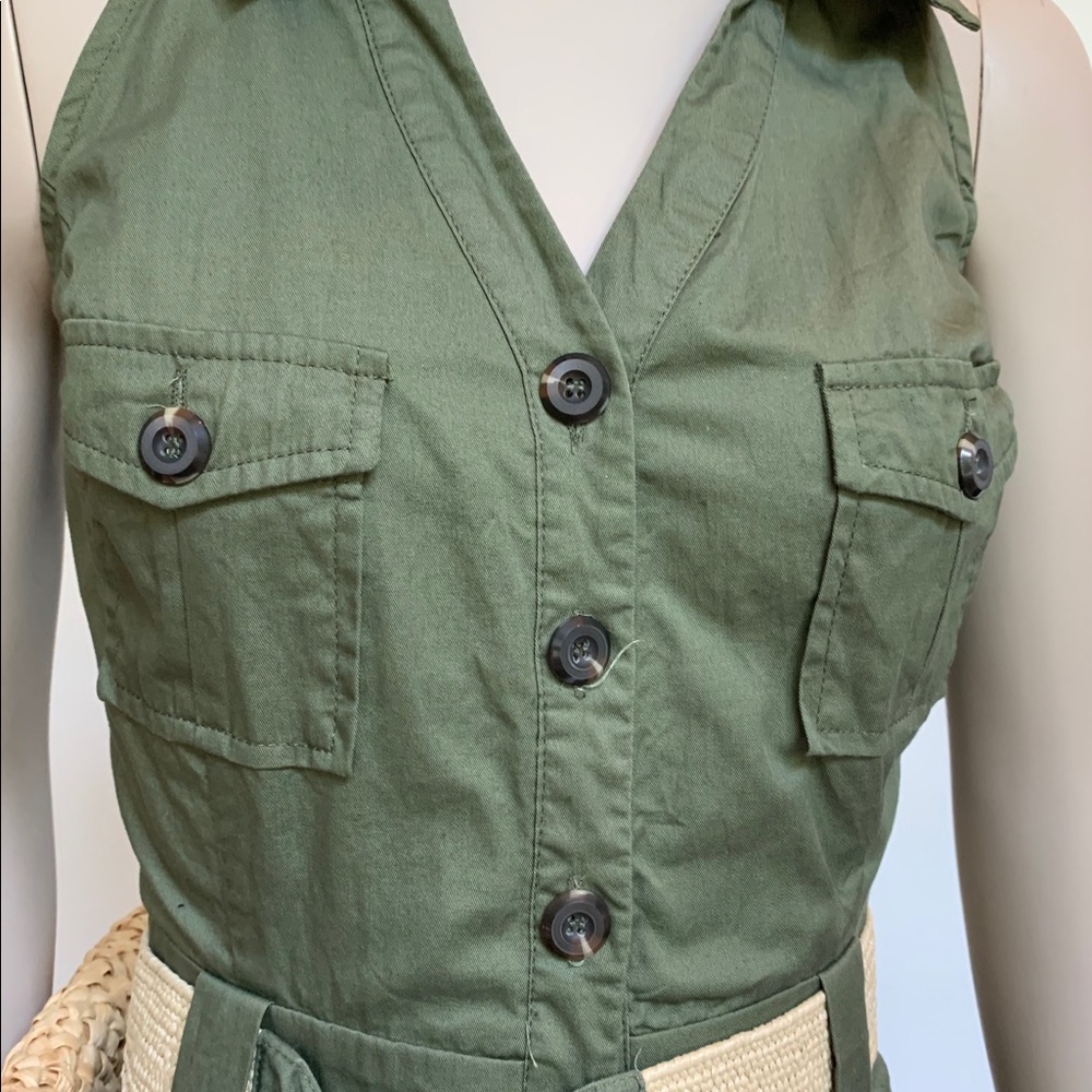 OLIVE GREEN DRESS - Picture 2 of 3